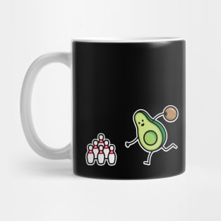 Funny avocado bowling cartoon bowling player gift Mug